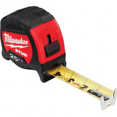 Milwaukee Tool - 25' x 1-5/16" Yellow/Black Blade Tape Measure - USA Tool & Supply