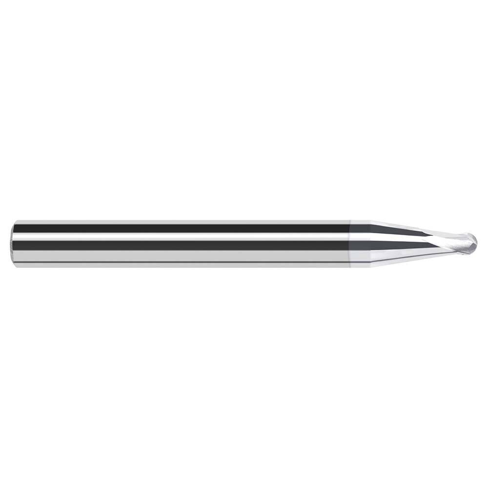 Harvey Tool - Ball End Mills; Mill Diameter (Inch): 5/64 ; Mill Diameter (Decimal Inch): 0.0780 ; Number of Flutes: 2 ; Length of Cut (Inch): 1/16 ; Length of Cut (Decimal Inch): 0.0620 ; Material: Solid Carbide - Exact Industrial Supply