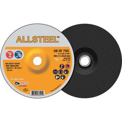 WALTER Surface Technologies - Depressed-Center Wheels Wheel Diameter (Inch): 7 Wheel Thickness (Inch): 1/4 - USA Tool & Supply