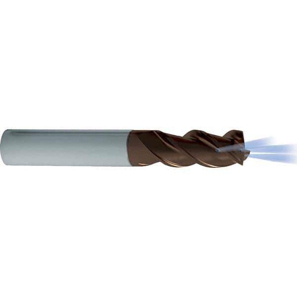 Guhring - 3/4", 3 Flute, Single End, Solid Carbide, Corner Chamfer End Mill - 4" OAL, 1 LOC, Right Hand Cut - USA Tool & Supply