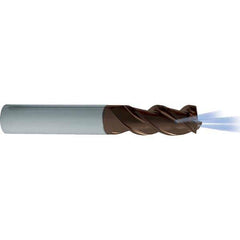 Guhring - 3/4", 3 Flute, Single End, Solid Carbide, Corner Chamfer End Mill - 4" OAL, 1 LOC, Right Hand Cut - USA Tool & Supply
