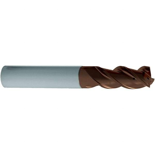 Guhring - 3/4", 3 Flute, Single End, Solid Carbide, Corner Chamfer End Mill - 4" OAL, 1 LOC, Right Hand Cut - USA Tool & Supply