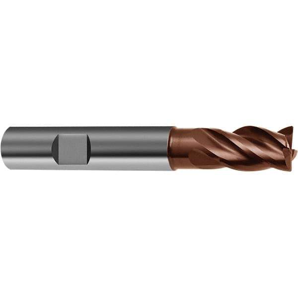 Guhring - 1/2", 4 Flute, Single End, Solid Carbide, Corner Chamfer End Mill - 2-1/2" OAL, 5/8 LOC, Right Hand Cut - USA Tool & Supply