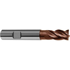 Guhring - 1/2", 4 Flute, Single End, Solid Carbide, Corner Chamfer End Mill - 2-1/2" OAL, 5/8 LOC, Right Hand Cut - USA Tool & Supply