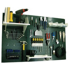 Wall Control - 48" Wide x 32" High Peg Board Kit - 3 Panels, Metal, Green/White - USA Tool & Supply