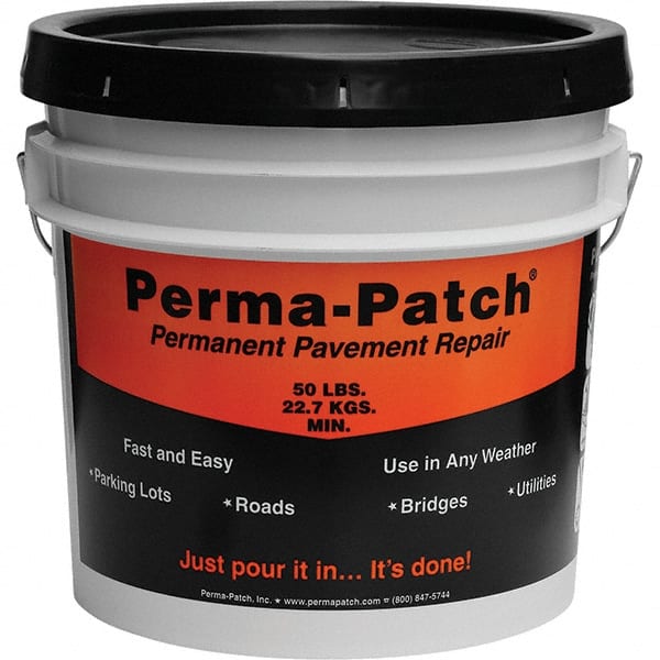 Perma-Patch - Drywall & Hard Surface Compounds Type: Permanent Asphalt Patch Material Color: Black - USA Tool & Supply
