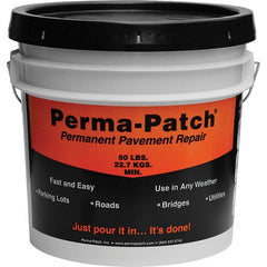 Perma-Patch - Drywall & Hard Surface Compounds Type: Permanent Asphalt Patch Material Color: Black - USA Tool & Supply