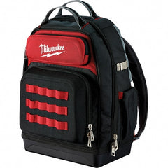 Milwaukee Tool - PACKOUT 48 Pocket, Ballistic Polyester, Red/Black Backpack Tool Bag - USA Tool & Supply