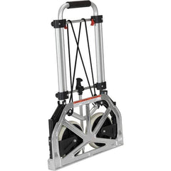 Vestil - 275 Lb Capacity 31" OAH Hand Truck - Fold Away Handle, Aluminum, Rubber Wheels - USA Tool & Supply