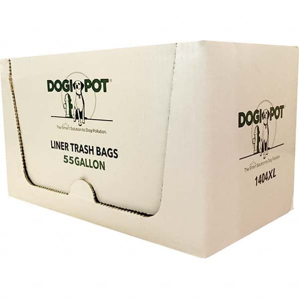 DOGIPOT - 1 25-Piece 55 Gal HDPE Plastic Trash Bags/Liners - USA Tool & Supply