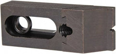 Jergens - 3-1/4" OAL x 1-1/2" Overall Width, Standard Grip Nose, Steel Manual Edge Clamp - Black Oxide Coating, 7/8" High, 1/2" Socket Cap Screw Slot, 2" Travel - USA Tool & Supply