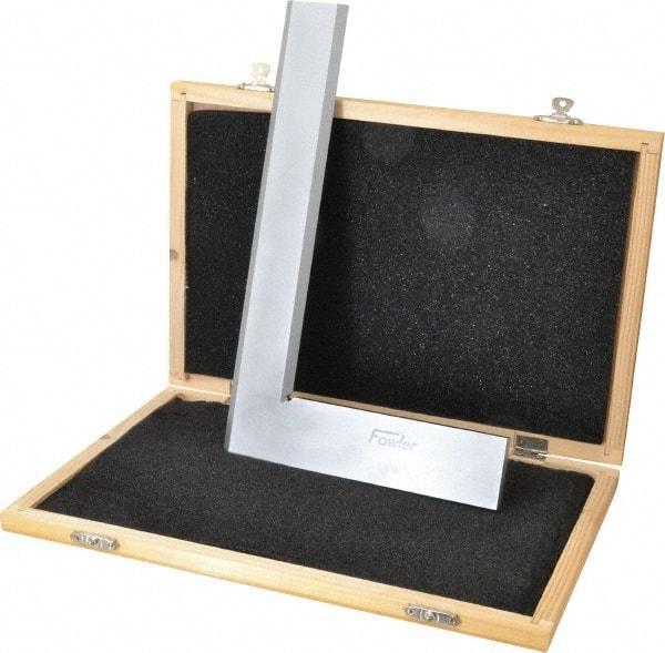 Fowler - 10-1/2" Blade Length, 6-3/8" Base Length Tool Steel Square - 0.0002" Accuracy, Beveled Edge - USA Tool & Supply