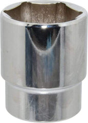 Proto - 1-3/8", 1/2" Drive, Standard Hand Socket - 6 Points, 2-1/8" OAL, Chrome Finish - USA Tool & Supply