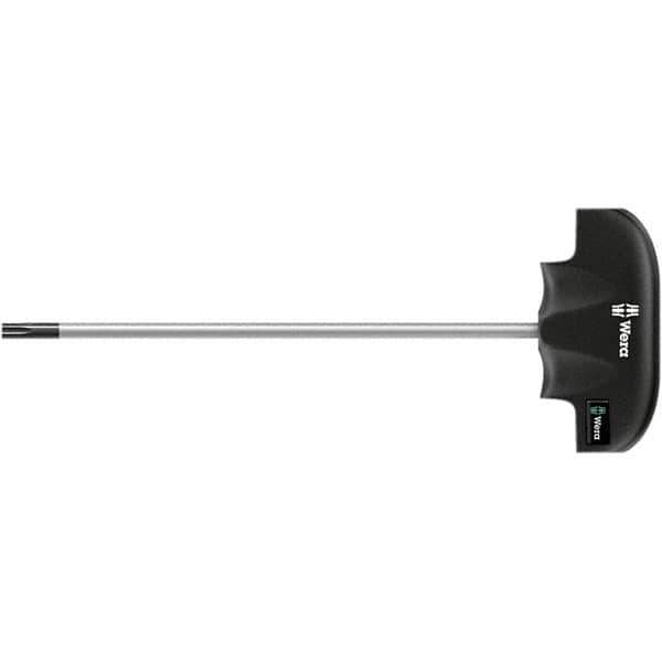 Wera - T6 Torx Driver - 4" Blade Length, 5" OAL, Ergonomic Handle, Chrome Plated Steel - USA Tool & Supply