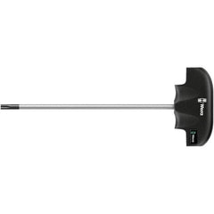 Wera - T6 Torx Driver - 4" Blade Length, 5" OAL, Ergonomic Handle, Chrome Plated Steel - USA Tool & Supply