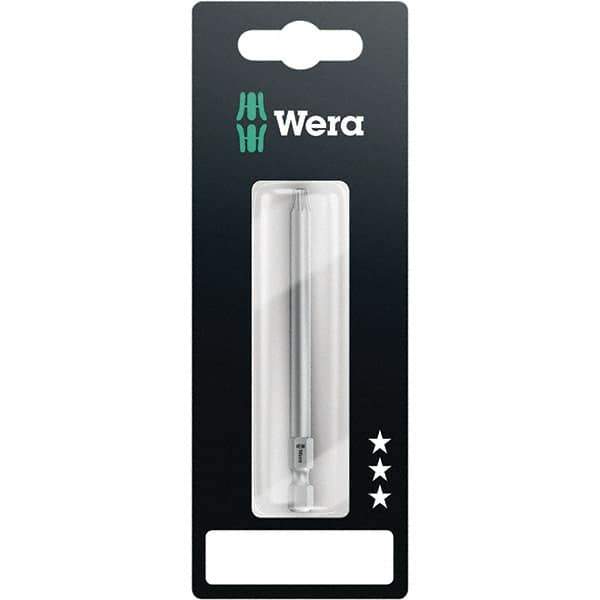 Wera - 1/4" Torx Bit - 1/4" Drive, 89mm OAL - USA Tool & Supply