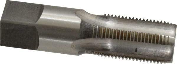 Reiff & Nestor - 3/8-19" BSPP, 4 Flutes, Plug Chamfer, Bright Finish, High Speed Steel British Standard Pipe Tap - 0.7" Shank Diam, 0.531" Square Size, 1-1/16" Thread Length, 2-9/16" Overall Length, Series 122P - Exact Industrial Supply