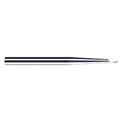 5/64″ Dia. × 3/16″ Shank × 1/16″ DOC × 2″ OAL, Carbide TiB2, 2 Flute, Ballnose End Mill - Exact Industrial Supply