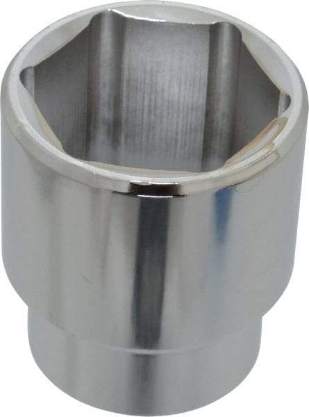 Proto - 1-1/2", 1/2" Drive, Standard Hand Socket - 6 Points, 2-1/4" OAL, Chrome Finish - USA Tool & Supply