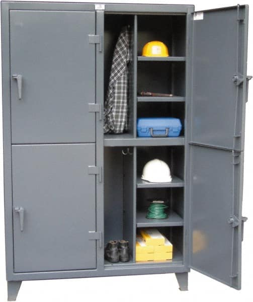 Strong Hold - 6 Door, 2 Tier, Storage Cabinets & Lockers - USA Tool & Supply