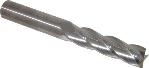 M.A. Ford - 1/2", 2" LOC, 1/2" Shank Diam, 4" OAL, 4 Flute, Solid Carbide Square End Mill - Single End, Uncoated, Spiral Flute, 30° Helix, Centercutting, Right Hand Cut, Right Hand Flute, Series 122 - USA Tool & Supply