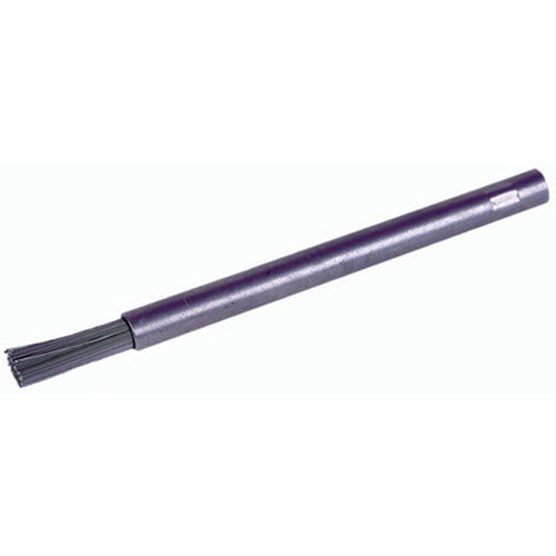 1/4″ Dia Pencil End Brush, .0104″ Stainless Steel Wire Fill, 3/4″ Trim Length, 3-3/4″ Overall Length - USA Tool & Supply