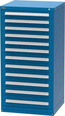 Vidmar - 12 Drawer, Modular Storage Cabinet - Steel, 30" Wide x 27-3/4" Deep x 59" High, Blue - USA Tool & Supply