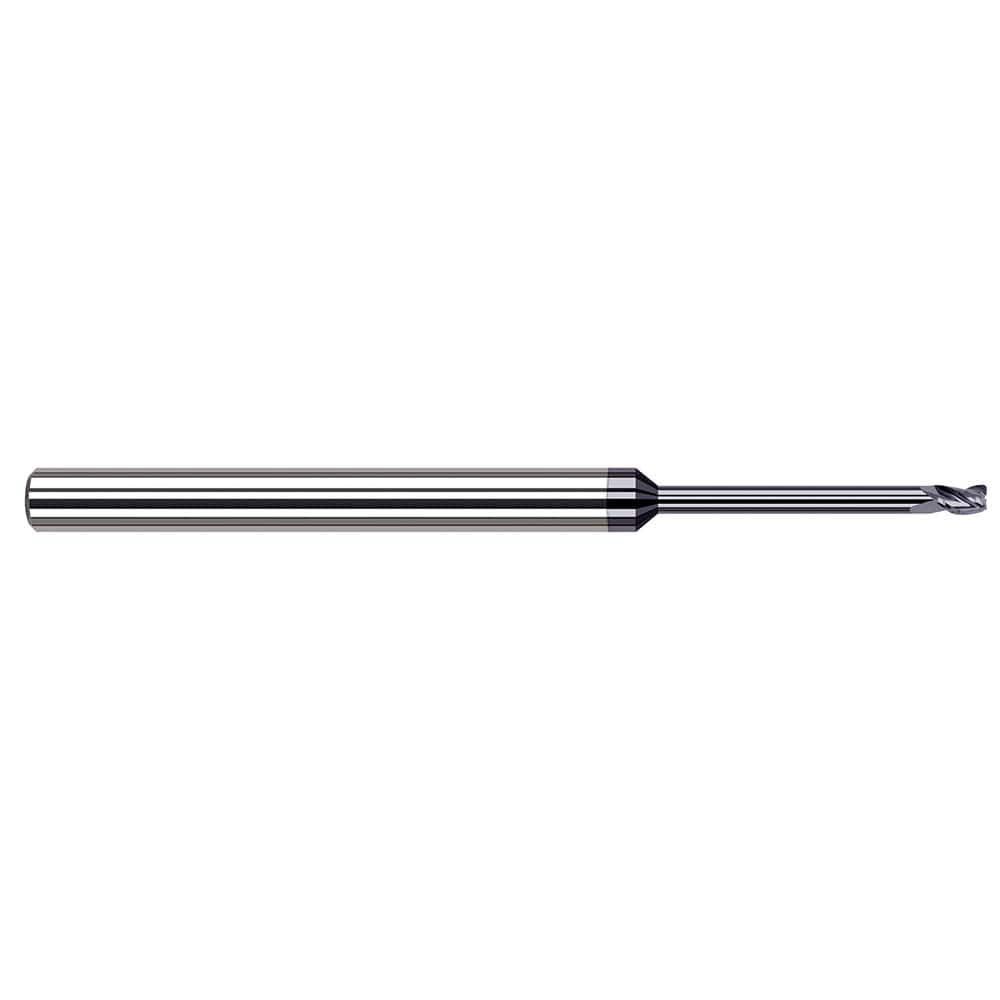 Harvey Tool - Corner Radius & Corner Chamfer End Mills; Mill Diameter (Decimal Inch): 0.0600 ; End Type: Corner Radius ; Corner Radius (Decimal Inch): 0.0100 ; Number of Flutes: 3 ; Material: Solid Carbide ; Finish/Coating: AlTiN Nano - Exact Industrial Supply