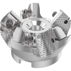 Seco - 2" Cut Diam, 3/4" Arbor Hole, 0.236" Max Depth of Cut, 48° Indexable Chamfer & Angle Face Mill - 5 Inserts, SN.. Insert, Right Hand Cut, 5 Flutes, Through Coolant, Series R220.54 - USA Tool & Supply