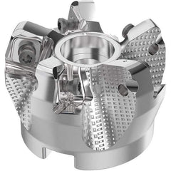Seco - 2" Cut Diam, 3/4" Arbor Hole, 0.315" Max Depth of Cut, 71° Indexable Chamfer & Angle Face Mill - 5 Inserts, SN.. Insert, Right Hand Cut, 5 Flutes, Through Coolant, Series R220.56 - USA Tool & Supply