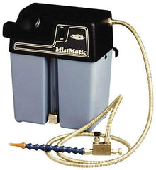 Trico - 2 Outlet, 1 Gallon Tank Capacity, High Density Polyethylene Tank Mist Coolant System - 8-1/2" Tank/Unit Length x 6" Tank/Unit Width x 10-1/2" Tank/Unit Height, 50 to 100 psi, 5' Coolant Line Length, 3" Hose Length - USA Tool & Supply