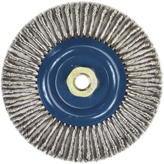 Norton - 6" OD, 5/8-11 Arbor Hole, Stringer Bead Stainless Steel Wheel Brush - USA Tool & Supply