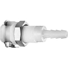 Value Collection - Plastic Quick-Disconnect Tube Couplings   Type: Panel Mount Hose Barb-Female Socket    Nominal Flow Size: 1/4 (Inch) - USA Tool & Supply