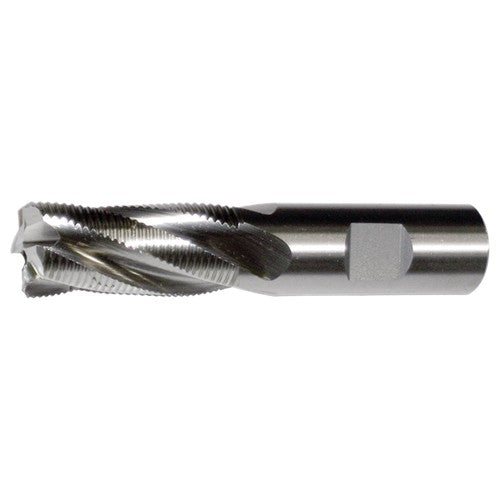 ‎3/4″ × 3/4″ × 3″ × 5-1/4″ RHS / RHC HSS-E (PM) Powder Metal Fine Profile Roughing End Mill - MF SE CC - Bright - Exact Industrial Supply