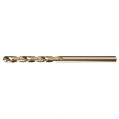 #10 RHS / RHC HSS-CO 8% (M42) 135 Degree Split Point NAS907 Type J Cobalt Heavy Duty 6″ Extended Length Drill - Straw / Gold Oxide - USA Tool & Supply