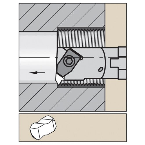 A08NER2 W TopGroove TopThread Boring Bar - Exact Industrial Supply