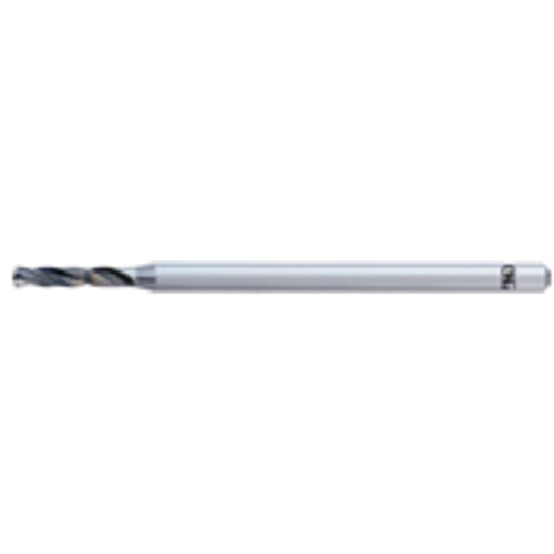 1.9 mm Dia. × 3 mm Shank × 11.4 mm Flute Length × 53 mm OAL, 2xD, IchAda, 2 Flute, No, Solid Carbide Drill - Exact Industrial Supply