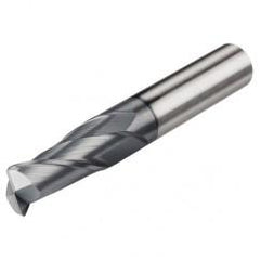 3mm Dia. x 57mm Overall Length 4-Flute 0.5mm C/R Solid Carbide SE End Mill-Round Shank-Center Cut-AlTiN - USA Tool & Supply