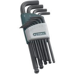 13 Pc. Long Arm SAE Ball-Plus Hex Key Set - USA Tool & Supply