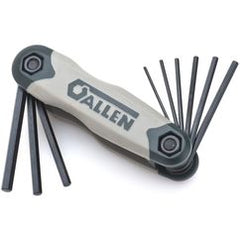 9 Pc. Dual Material Fold-up Inch Hex Key Set - USA Tool & Supply