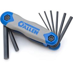 8 Pc. Dual Material Fold-up Metric Hex Key Set - USA Tool & Supply