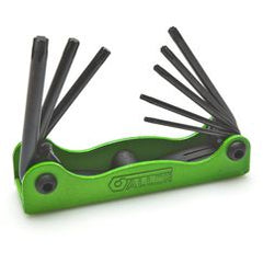 8 Pc. Metal Fold-up Torx Key Set Hi-VIS Green - USA Tool & Supply
