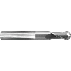 ‎3/8″ Dia. × 3/8″ Shank × 2-3/8″ DOC × 4 OAL, Carbide 2 Flute, Ballnose End Mill