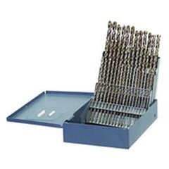 60 Pc. #1 - #60 Wire Gage Cobalt Surface Treated Jobber Drill Set - USA Tool & Supply