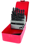 29 Pc. 1/16" - 1/2" by 64ths HSS Surface Treated Jobber Drill Set - USA Tool & Supply
