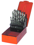 25 Pc. 1mm - 13mm by .5mm HSS Surface Treated Jobber Drill Set - USA Tool & Supply