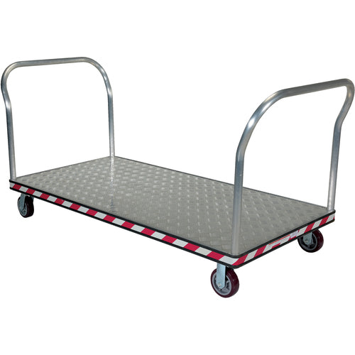 Alum Treadplate Platform Trk 36 × 69 Dual Hdl - Exact Industrial Supply