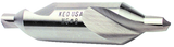 #5 x 2-3/4 OAL 60° HSS Combined Drill & Countersink-TiN Coated - USA Tool & Supply