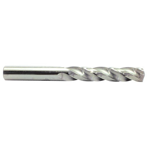 ‎#31 Dia. × 0.12″ Shank × 1-1/4″ Flute Length × 2-1/4″ OAL, 5xD, 150°, Bright, 3 Flute, External, Round Solid Carbide Drill - Exact Industrial Supply