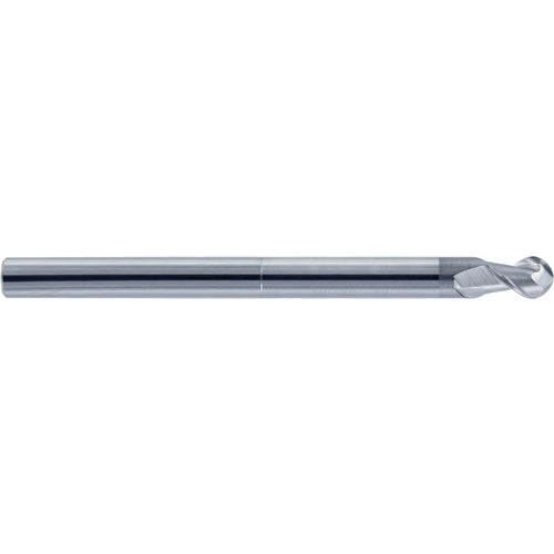 ‎1/2″ Dia. × 1/2″ Shank × 2-1/4″ DOC × 4 OAL, Carbide 2 Flute, Ballnose End Mill - Exact Industrial Supply